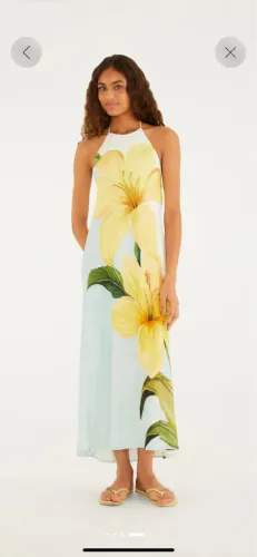 Vestido longo Samanta da farm  novo com etiqueta 