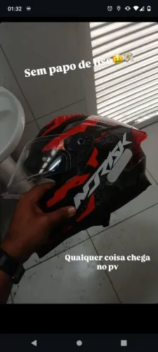 Capacete NORISK novo usado apenas 1 vez 