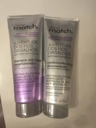 Kit matizador shampoo e condicionador match o Boticário