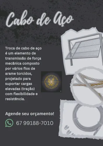 Cabo de Aço Para Portão:Tração e Sustentação 