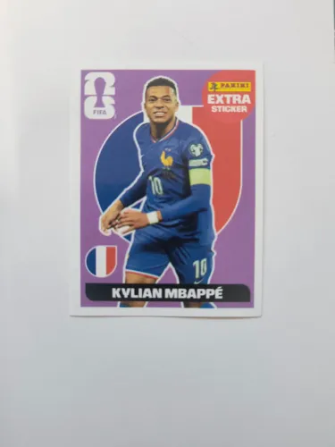 Mbappé figurinha extra sticker roxo