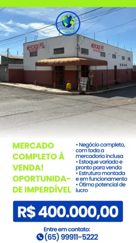 MERCADO COMPLETO À VENDA! OPORTUNIDADE IMPERDÍVEL