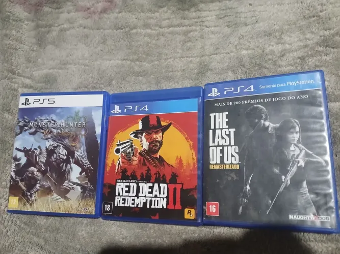 Monster hunter wilds ps5, the last of us remasterizado é red dead redempition 2 ps4