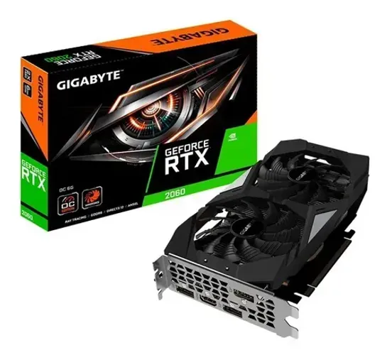 Placa de Vídeo RTX 2060 D6 6G + fonte ATX 750W 80plus Bronze PFC Ativo