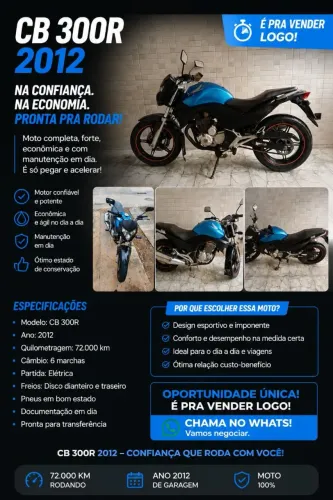 Cb 300r Moto de garagem...impecável.