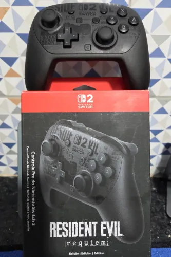 CONTROLE NINTENDO SWITCH 2 PRO RESIDENT EVIL REQUIEM