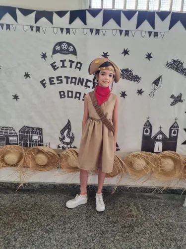 Vestido Maria Bonita Infantil Tamanho 10 com Acessórios, Uso Único!!!