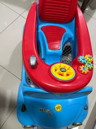 Carrinho de Passeio e Pedal - 1300 Fouks Azul - Calesita