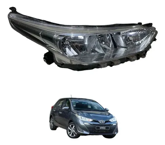 Farol Direito Cromado Toyota Yaris 2020 A 2022 Direito/passageiro