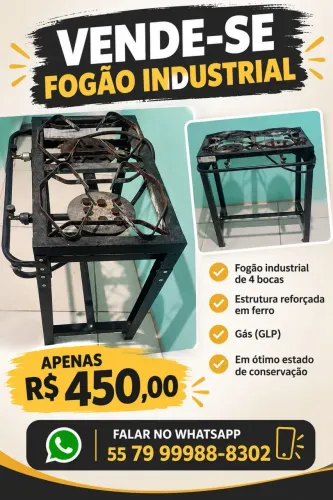 Fogão industrial seminovo