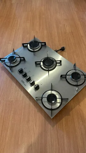 Fogão cooktop a gás 5 bocas inox
