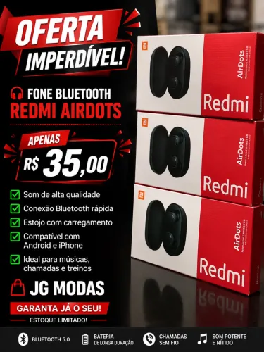 Fone ouvido Bluetooth
