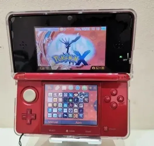Nintendo 3DS Red, Seminovo + Acessórios + Fita com Jogos, 3DS Top Todo Original 