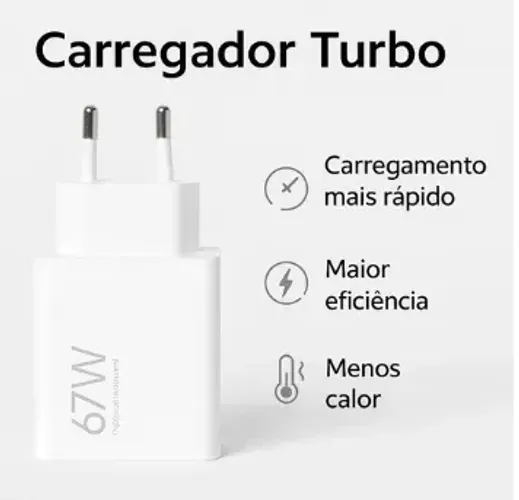 Carregador Xiaomi 67W original novo lacrado - turbo charge