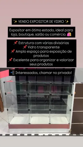 Expositor de vidro