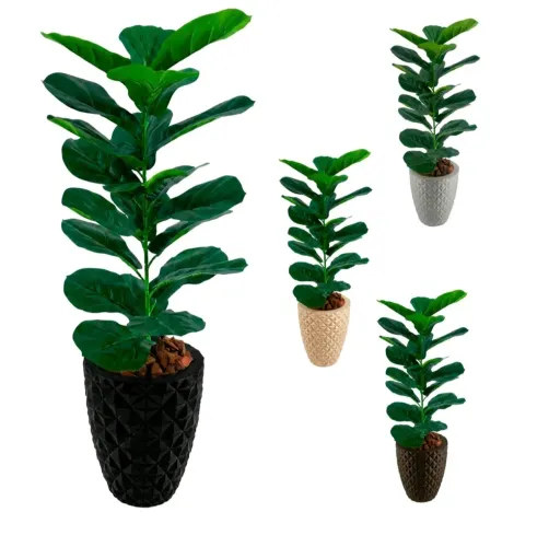 Planta artificial ficus + vaso polietileno