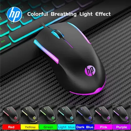 Mouse HP M160 Gamer Usb Sensor Óptico Led 7 Cores