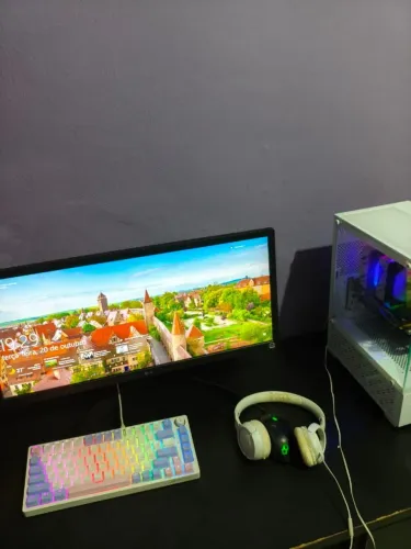 SETUP GAMER COMPLETO - PC + MONITOR ULTRAWIDE + TECLADO MECÂNICO