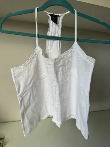 blusa forever 21 branca alça fina