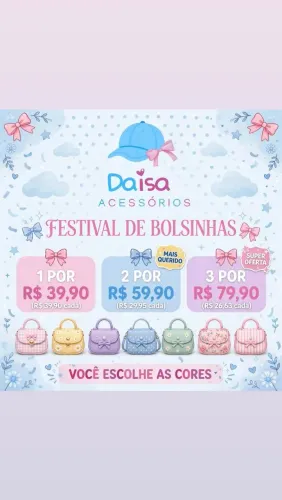 Festival de laços e tiaras e bolsinhas ,preços nas imagens desconsiderar o preço local 