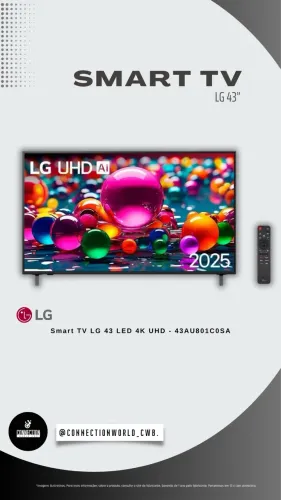 Smart TV LG 43 LED 4K UHD controle smart magic - 43AU801C0SA
