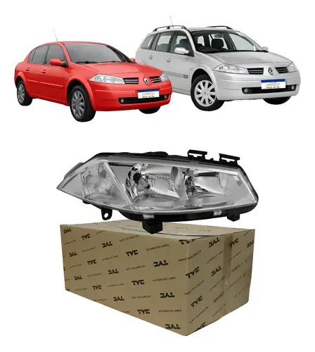 Farol Megane 2006 A 2013 Lado Carona Eletrico Sem Motor Novo Direito/passageiro