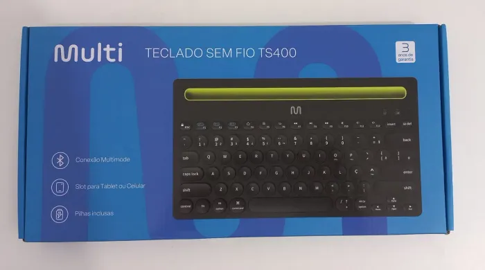 Teclado sem fio Slot C/ 3 pareamento Bluetooth