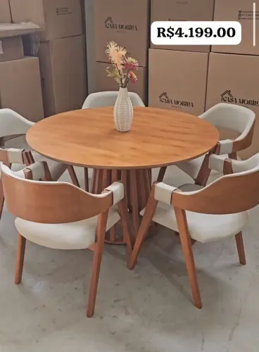 Mesas de madeira maciça - 4-5-6-8 lugares