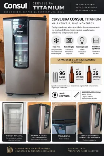 Cervejeira Consul Titanium 220V - Muito Conservada