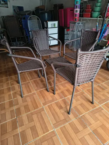 Jogo para terraço em fibra sintética