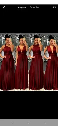 Vestido Longo de amarrações 