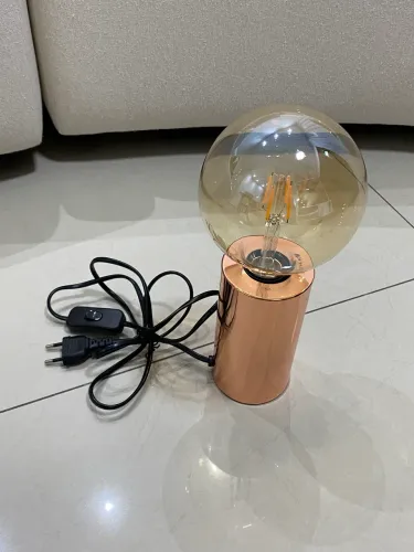 Abajur/luminária rose gold 