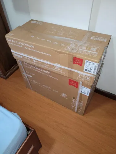 ar condicionado split lg 9000 btus na caixa