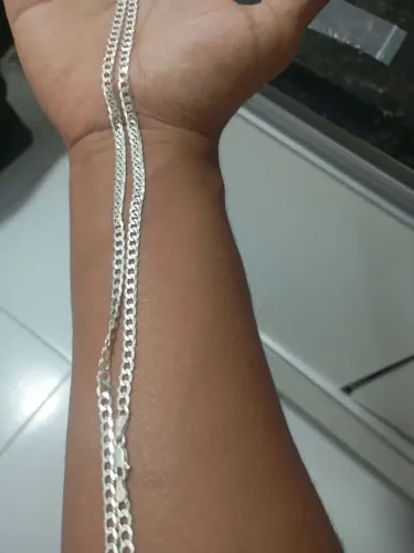 Corrente prata 925, escama 4,5 mm 70cm