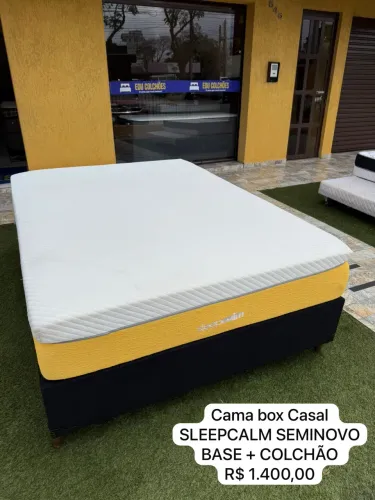Cama Box Casal SLEEPCALM SEMINOVO - ENTREGO