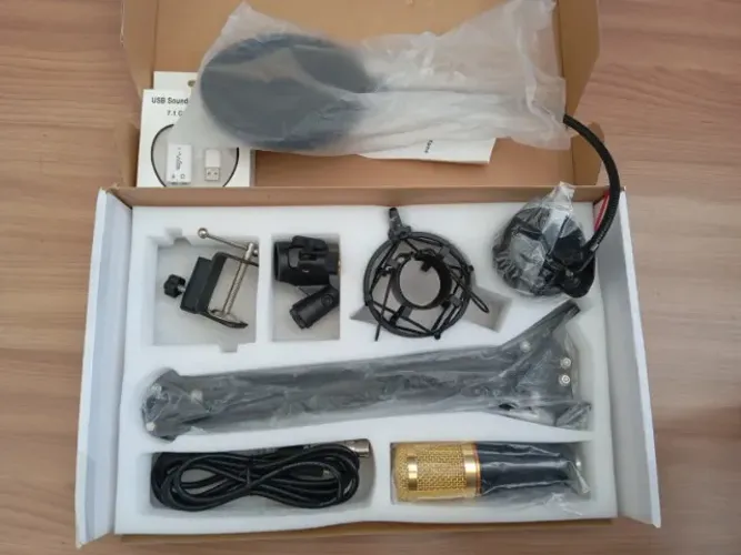 Microfone Condensador Waver BM-800 Studio completo ? nunca usado