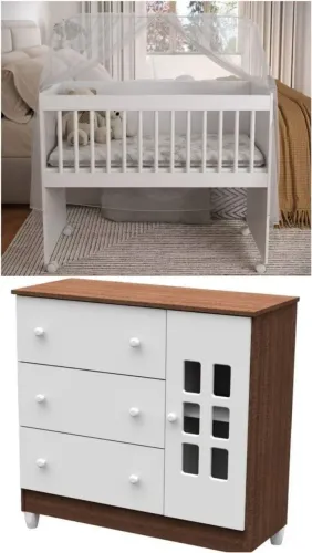 Combo de Cômoda e berço