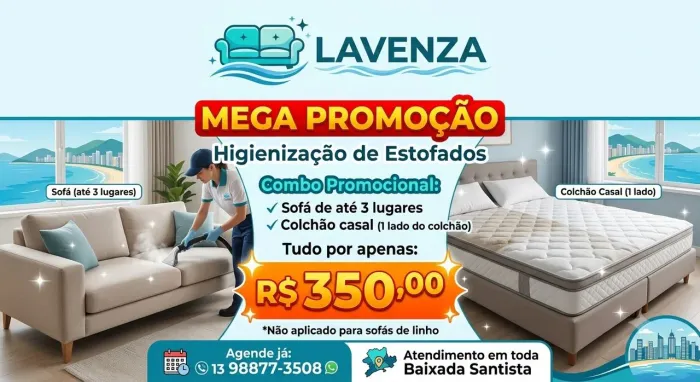LIMPEZA SOFÁ E COLCHÃO ESTOFADOS