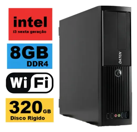 Cpu Computador Core I3 De 6a Gr 8gb Ram Ddr4 Hd 320gb Torre 320 Gb 8 Gb Onboard Hdmi E Vga