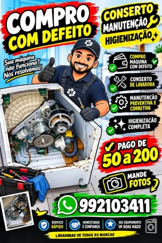 Máquina de lava + conserto/ Compro 