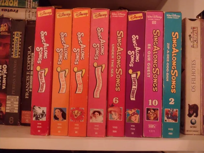Lote de fitas Vhs SingAlong importadas