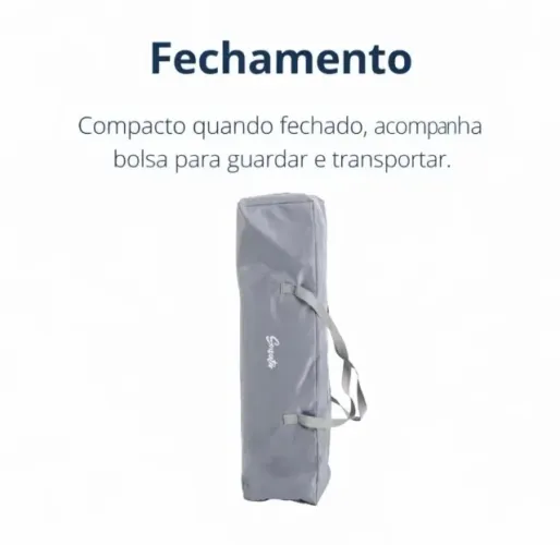 Berço portátil cercado e com mosquiteiro 
