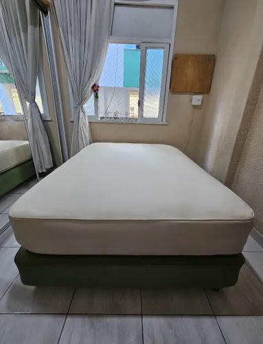 (LEIA, É UM ACHADO!) CAMA DE CASAL DE MOLAS IMPORTADA ORTOBOM (MUDANÇA) 