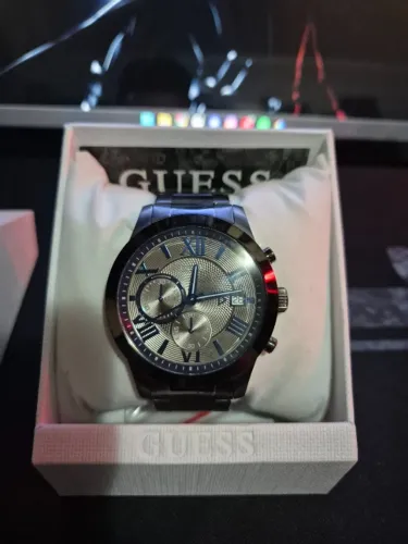 Relogio Masculino Guess Gunmetal Chronograph U0668G2 - Original