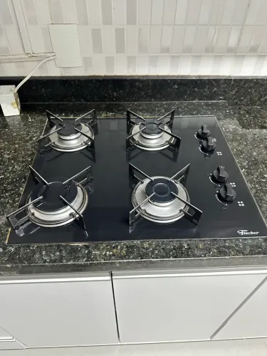 Cooktop Fischer 4 Bocas - Mesa Vidro Preto - Modelo 1519-5713