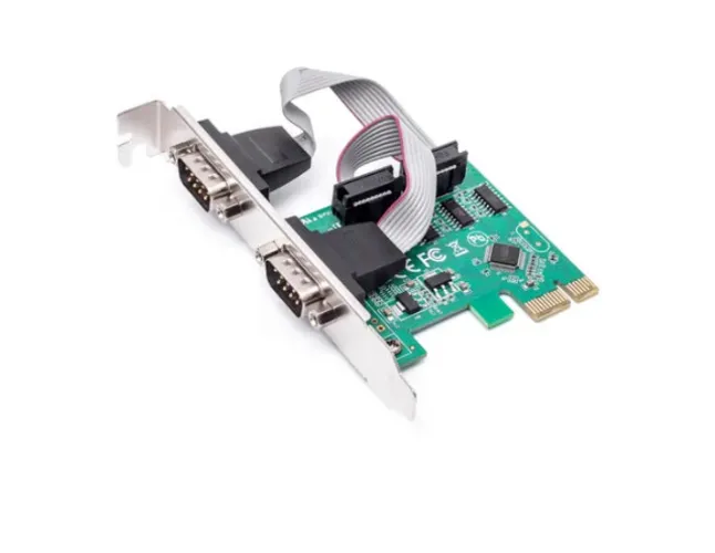 Placa Serial Rs232 Pci-e Express X1 Com 2 Portas Serial Db9