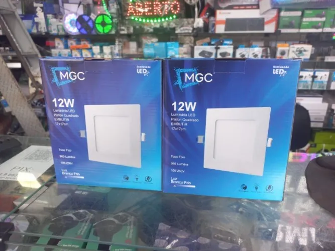Painel embutir 12w 17X17 MGC (JK Eletronicos)
