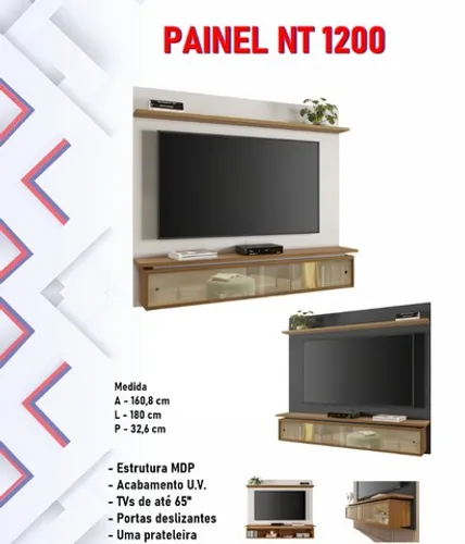 Sala painel home rack bancada 
