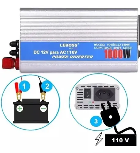 Inversor de Tensão 12v / 110v (1000w)