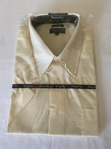 Camisa Manga Curta Preston Field Nova Tamanho 5 Cor Bege